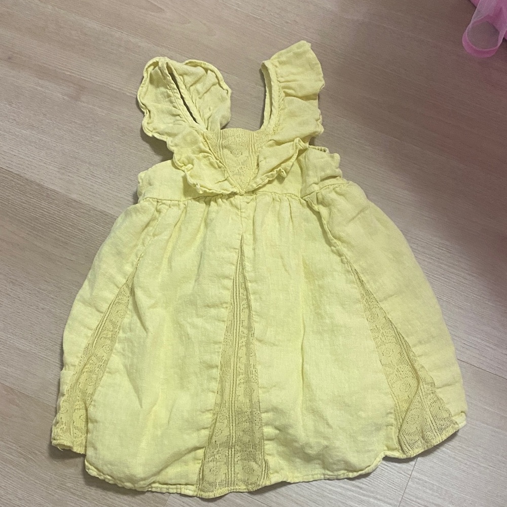 Zara Sunny Yellow Casual Kids Dress